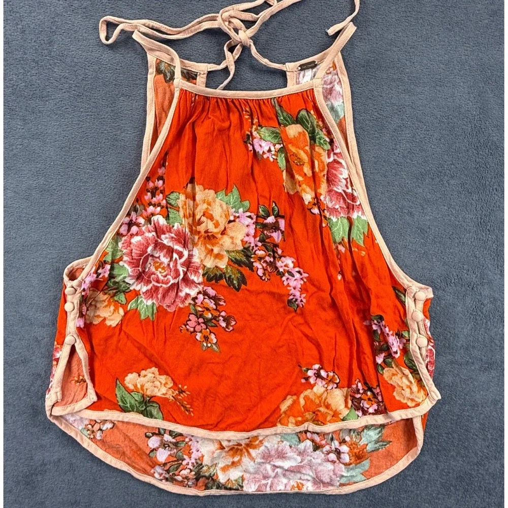 Free People XS Break Free crop tank floral‎ tropical boho